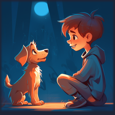 Kid & dog